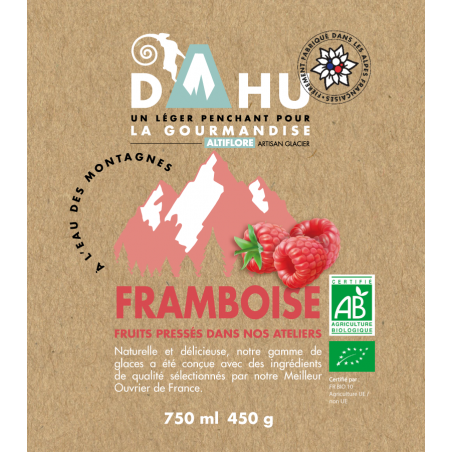 Sorbet à la Framboise, 51% de fruits