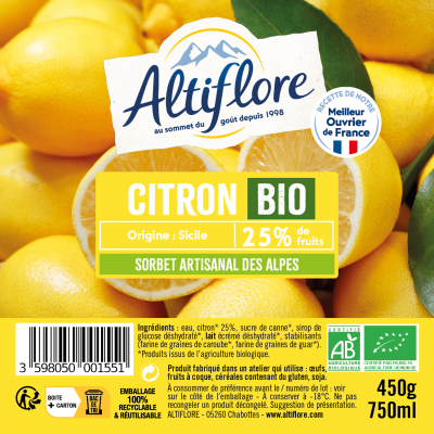 Organic Sicilian Lemon Sorbet