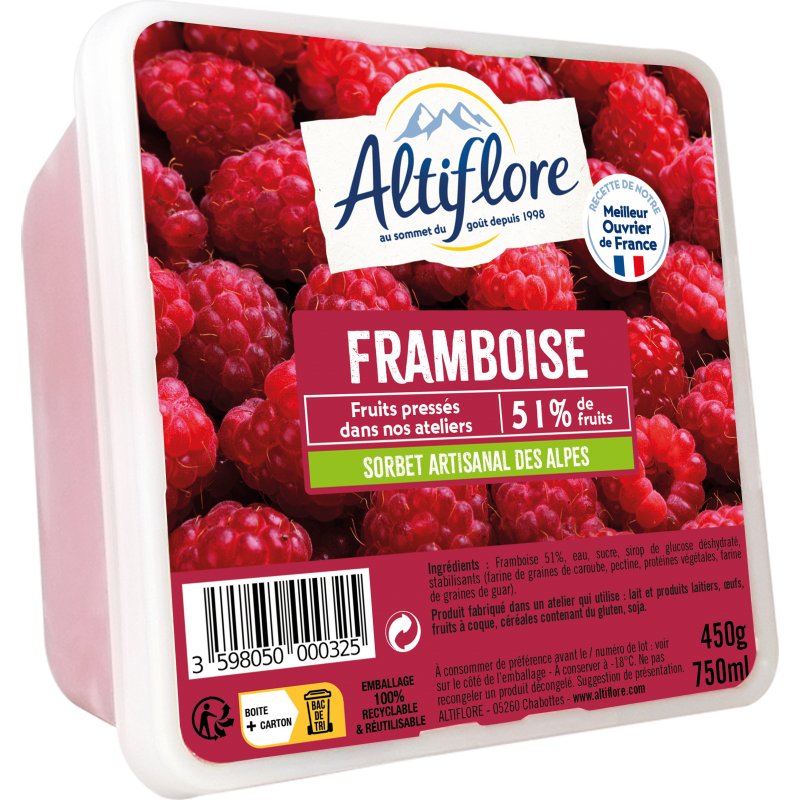Sorbet à la Framboise, 51 de fruits