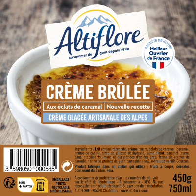 Creme Brulee ice cream with...