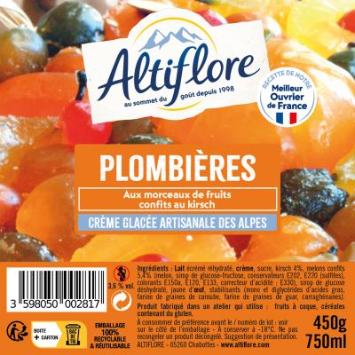 Crème glacée Plombières,...