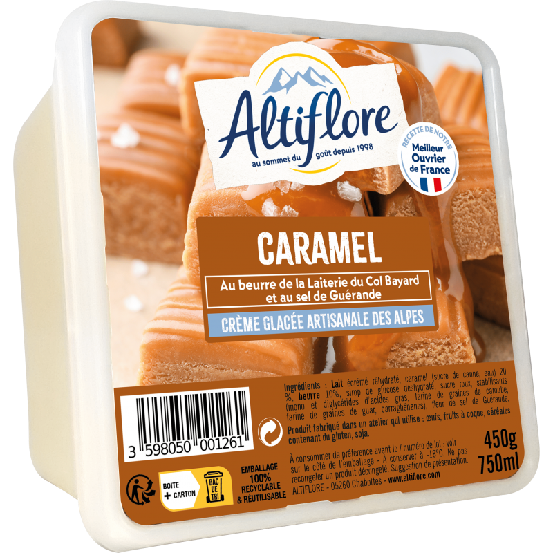 Livraison à domicile La laitière Crème Glacée Caramel Beurre Salé, 490g