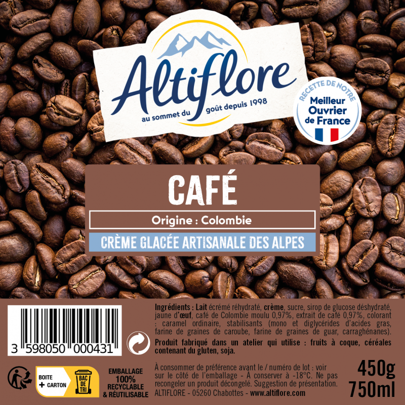 Crème glacée au Café de Colombie infusé