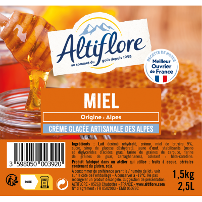 Crème glacée au Miel de...